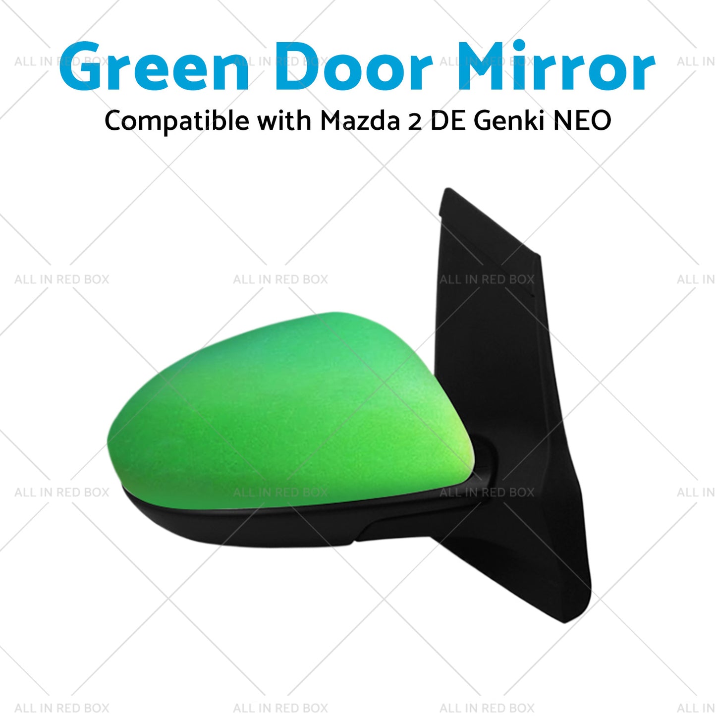 {{ Left Side Green Rearview Mirror Suitable for 2007-2014 Mazda 2 DE Genki NEO MAXX }} - Buy Car Parts Online at {{ Kaka Auto Parts }}.