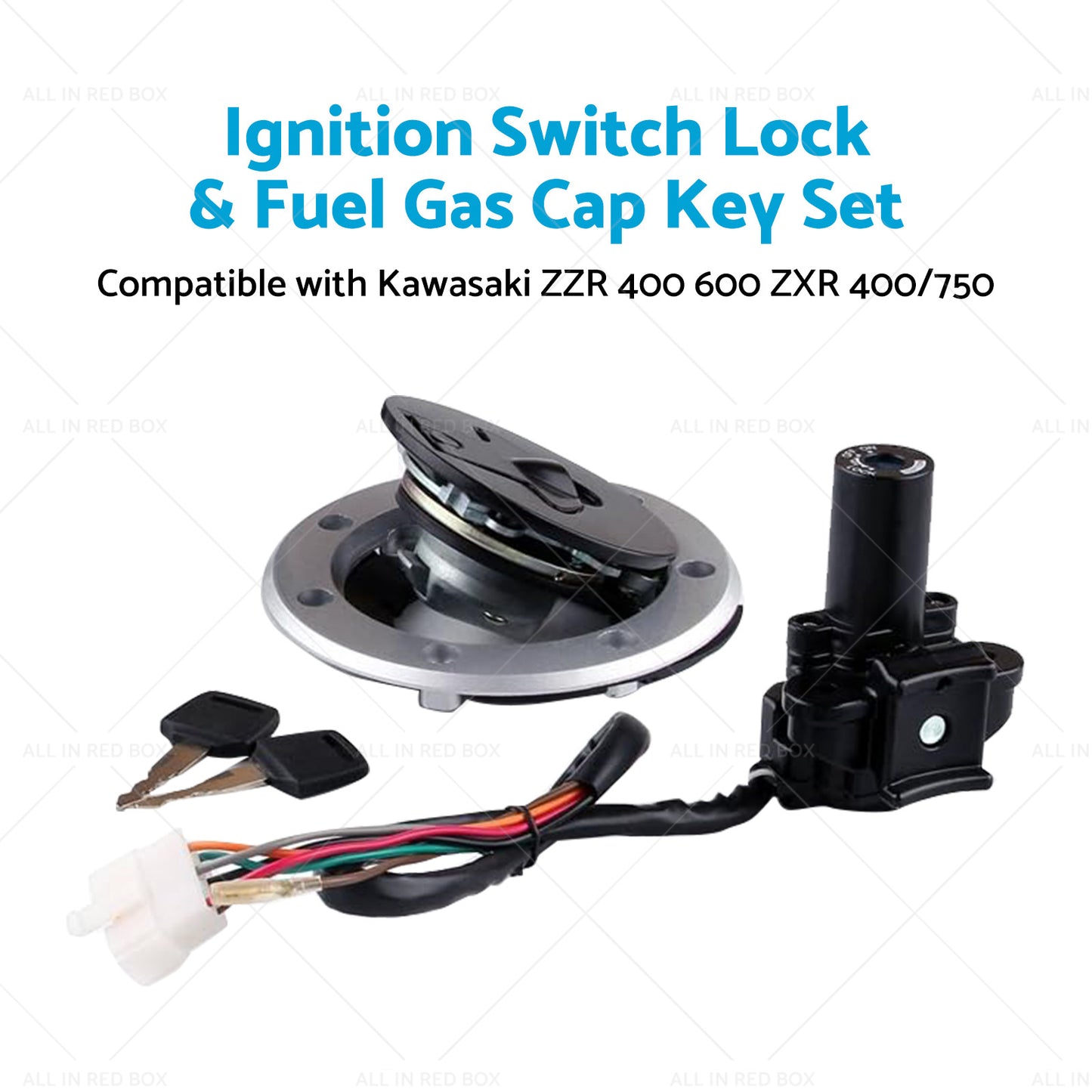 {{ For Kawasaki ZZR 400 600 ZXR 400 750 Ignition Switch Lock and Fuel Gas Cap Key Set }} - Buy Car Parts Online at {{ Kaka Auto Parts }}.
