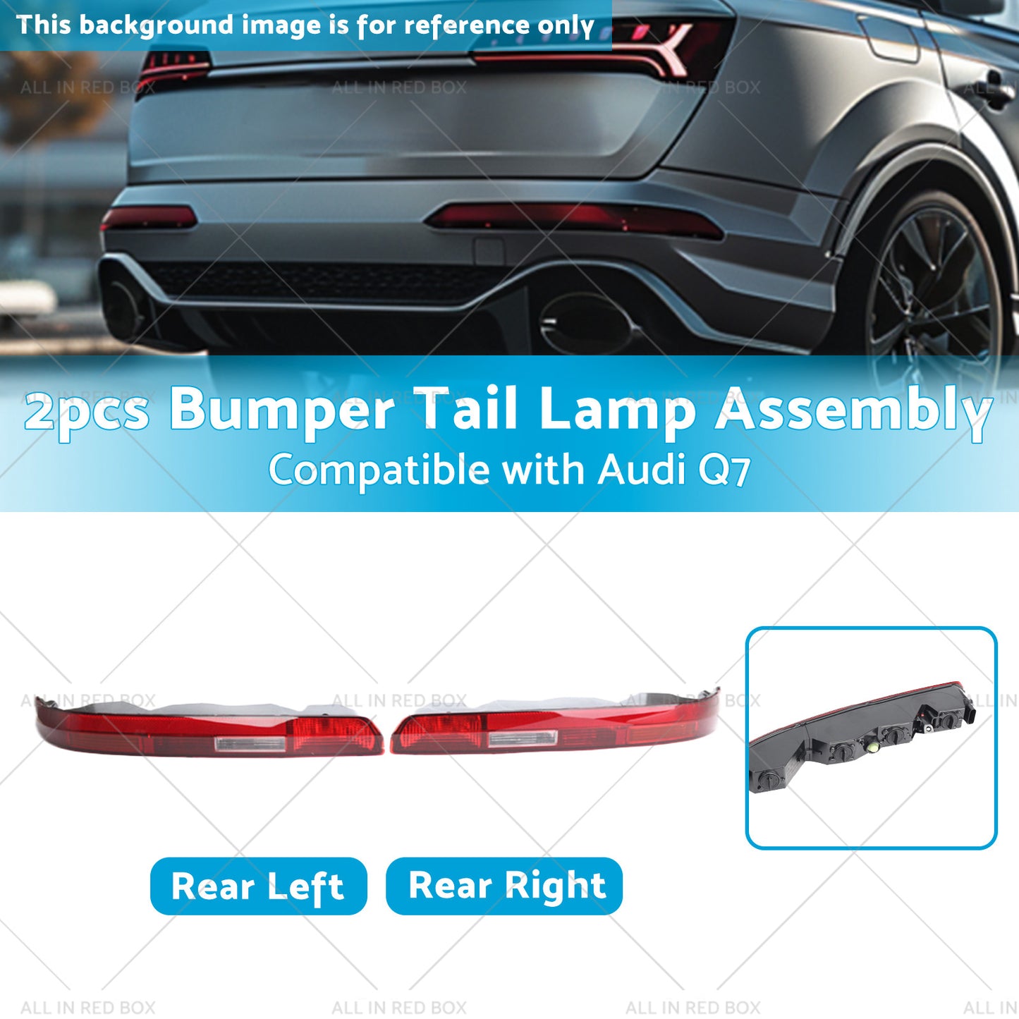 {{ Rear LR Bumper Tail Light Lamp Assembly 4M0945096 Suitable For Audi Q7 16-23 }} - Buy Car Parts Online at {{ Kaka Auto Parts }}.