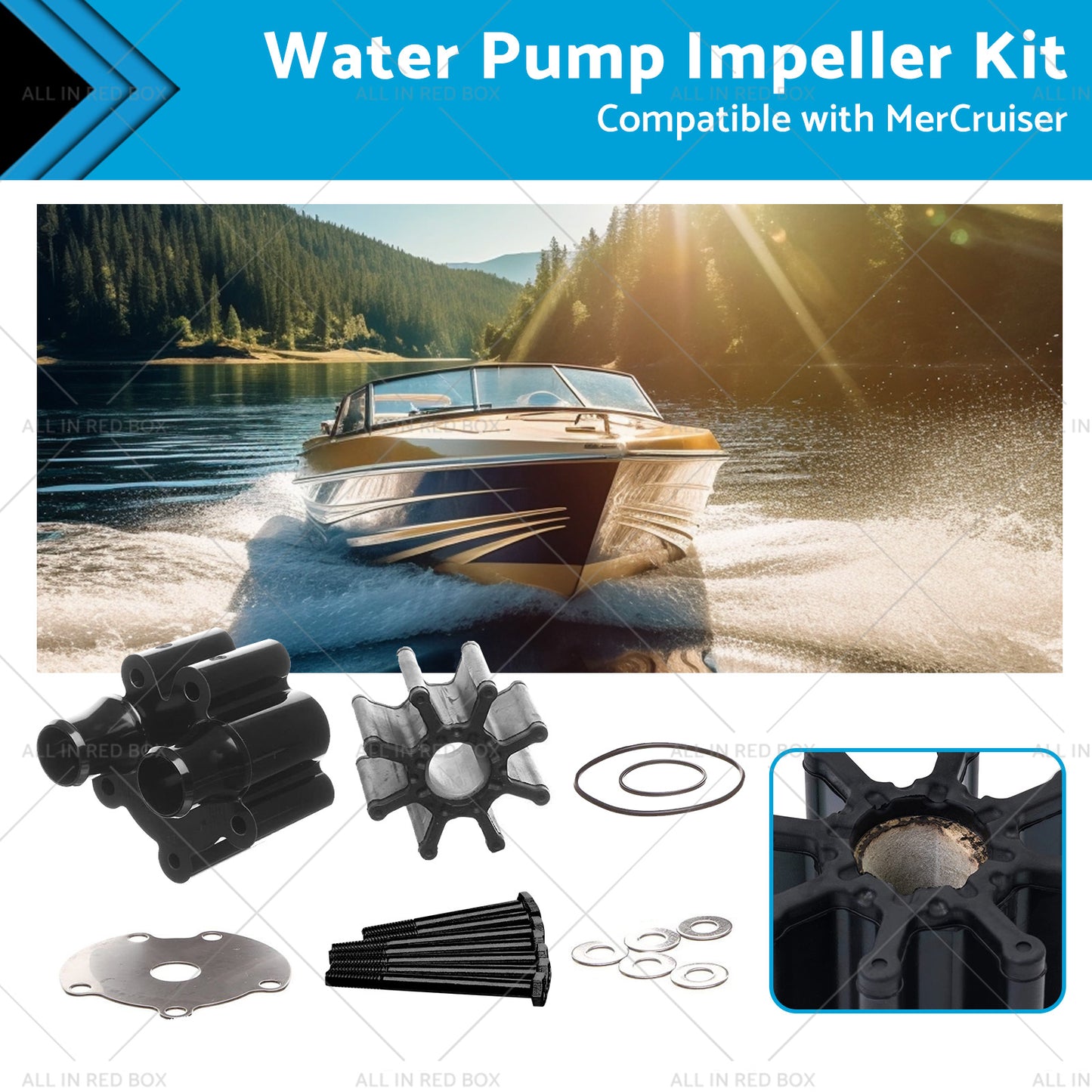 {{ Water Pump Impeller Kit Suitable for 46-807151A14 18-3150 MerCruiser }} - Buy Car Parts Online at {{ Kaka Auto Parts }}.