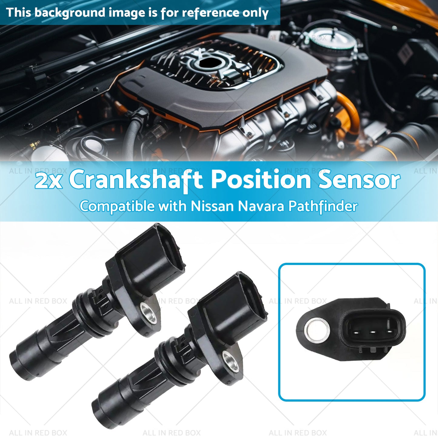 {{ 2x Crankshaft Position Sensor Suitable For Nissan Navara D40 Pathfinder R51 }} - Buy Car Parts Online at {{ Kaka Auto Parts }}.