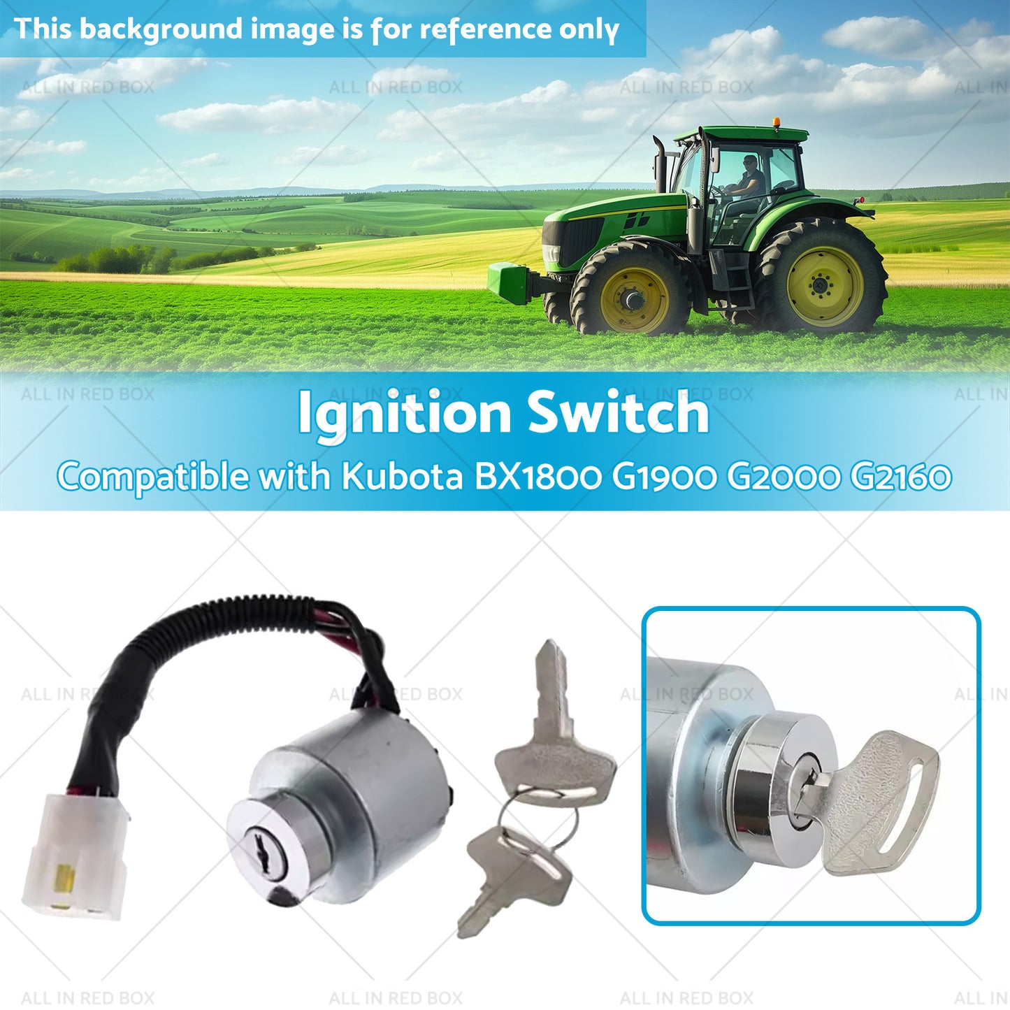 {{ Ignition Switch 66101-55200 Suitable for Kubota BX1800 G1900 G2000 66101-55200 }} - Buy Car Parts Online at {{ Kaka Auto Parts }}.