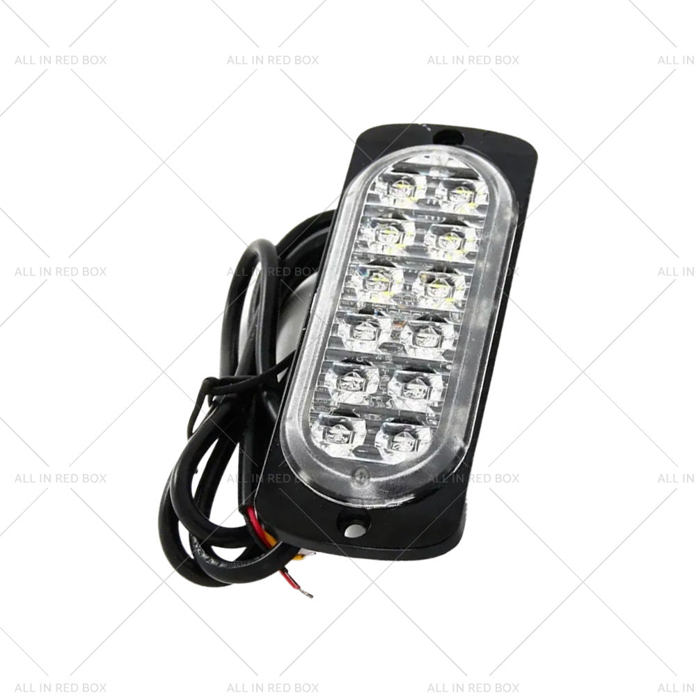 10x Amber White LED Car Emergency Beacon Warning Hazard Flashing Strobe Light