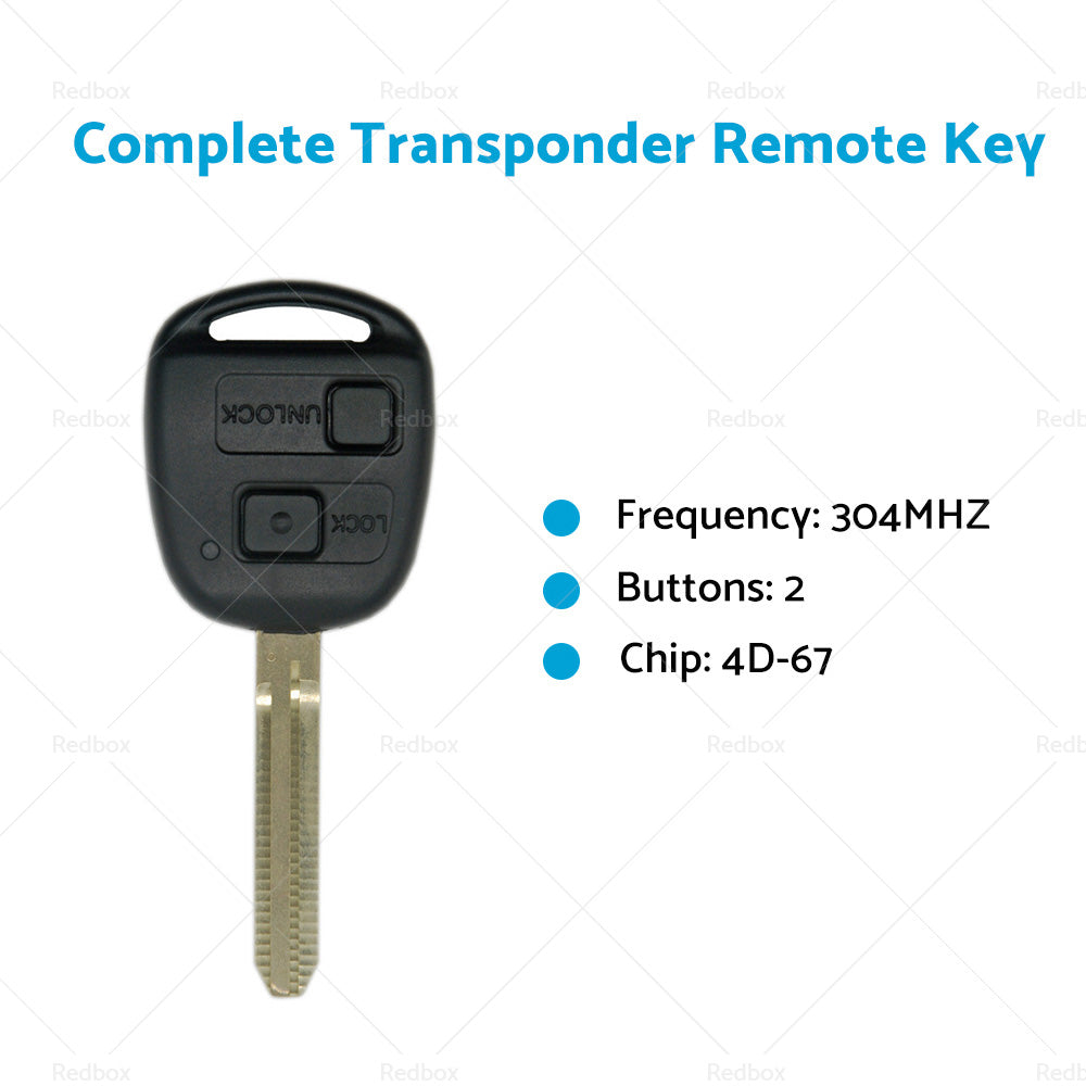 {{ Complete Transponder Remote Key 304MHz Chip 60120 Suitable For TOYOTA Prado 120 }} - Buy Car Parts Online at {{ Kaka Auto Parts }}.
