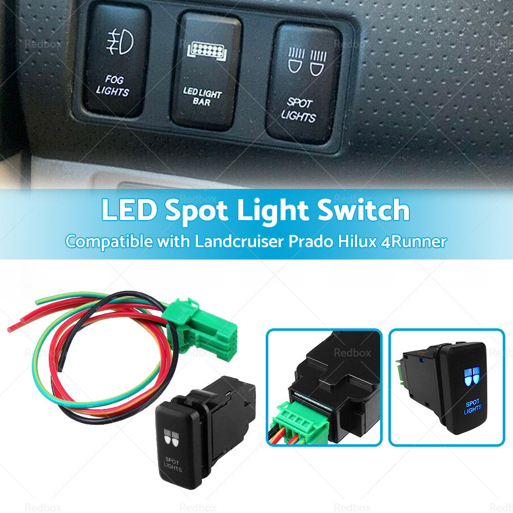 {{ Suitable for Landcruiser Prado Hilux 4Runner SPOT LIGHTS BLUE LED Push Switch }} - Buy Car Parts Online at {{ Kaka Auto Parts }}.