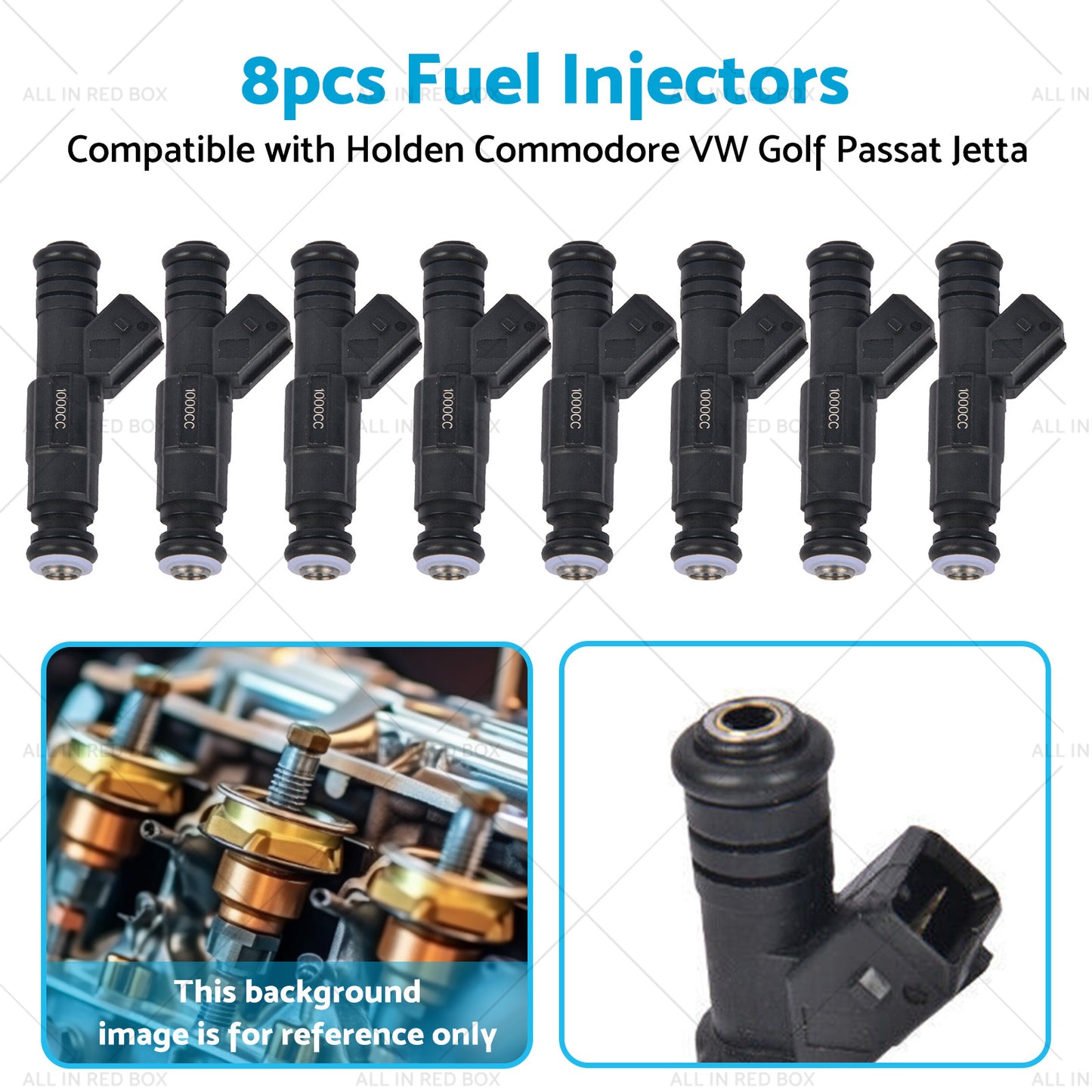 {{ 8pcs 1000cc Fuel Injectors Suitable for LS1 HSV Gen 3 XR8 Commodore VN to VY V6 }} - Buy Car Parts Online at {{ Kaka Auto Parts }}.