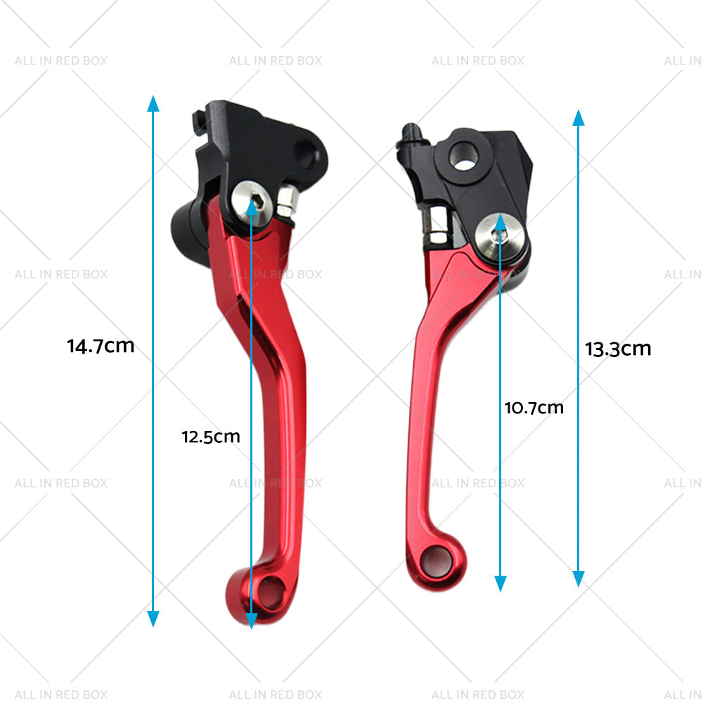 Pair Pivot Brake Clutch Lever Red Suitable For Honda CRF250R CRF450R 2007-2012