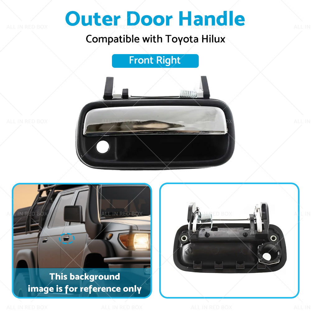 {{ Chrome Front Right Outer Door Handle Suitable For Toyota Hilux 1988-1997 }} - Buy Car Parts Online at {{ Kaka Auto Parts }}.