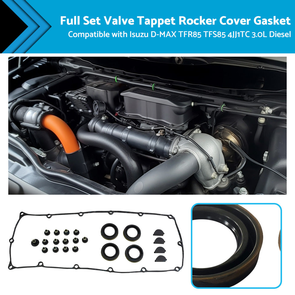 {{ Valve Tappet Rocker Cover Gasket Full Kit For ISUZU DMAX TF 3. 0L Diesel 4JJ1TC }} - Buy Car Parts Online at {{ Kaka Auto Parts }}.