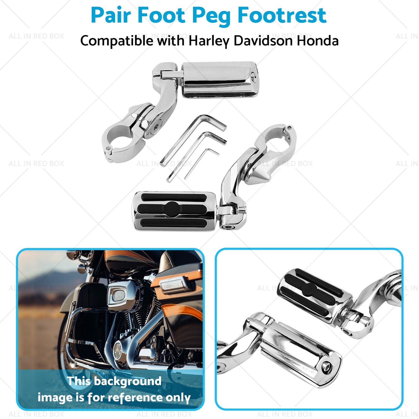 {{ 1-1 4''Motorcycle Highway Foot Pegs Chrome Engine Guard Suitable For Davidson AU }} - Buy Car Parts Online at {{ Kaka Auto Parts }}.