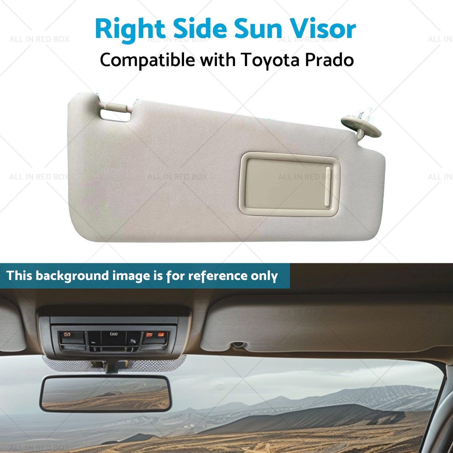 {{ 74310-35A91-E1 Right Side Sun Visor Suitable for Toyota Prado 10-23 }} - Buy Car Parts Online at {{ Kaka Auto Parts }}.