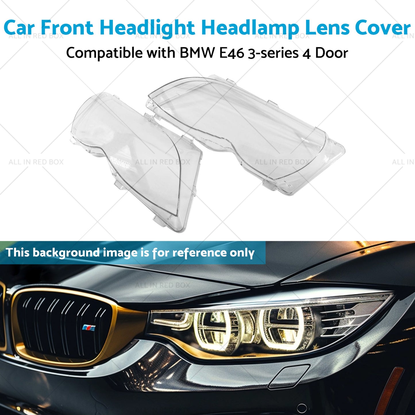 {{ Car Front Headlight Headlamp Lens Cover Suitable for BMW 3-Series E46 4 Door }} - Buy Car Parts Online at {{ Kaka Auto Parts }}.