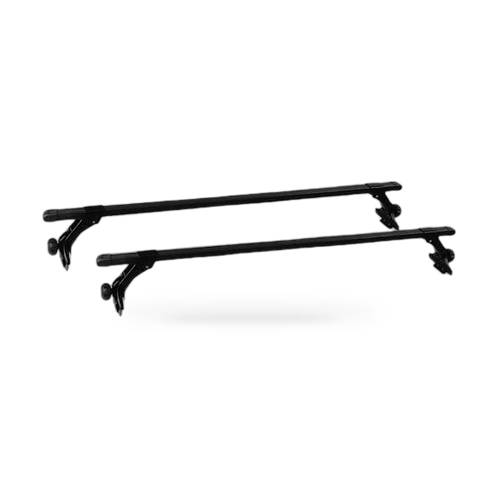 Roof Rack Cross Bars 120cm Adjustable Black Suitable For Vehicles with Rain Gutter