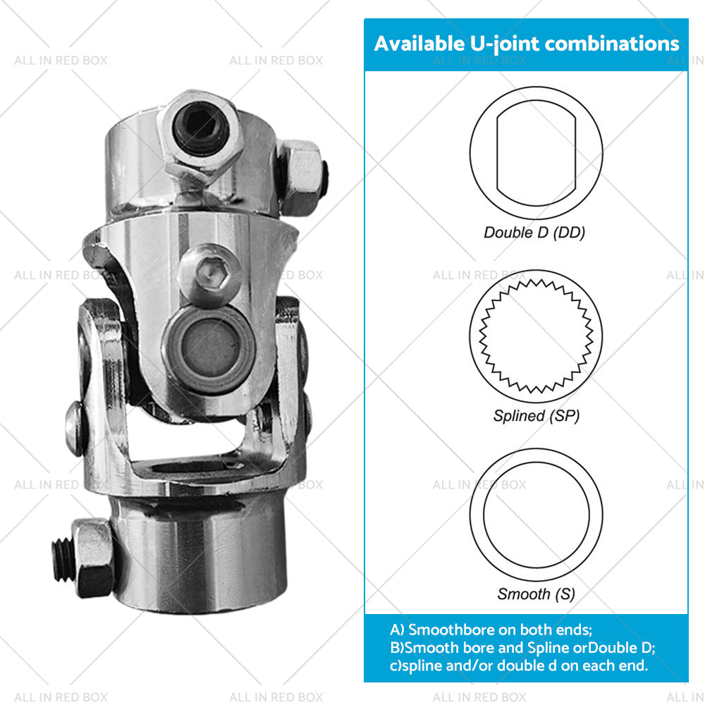 Steering Universal Uni U-Joint 3 or 4 inch Dd To 3 or 4 inch Dd Double D Steel For Hotrod AU