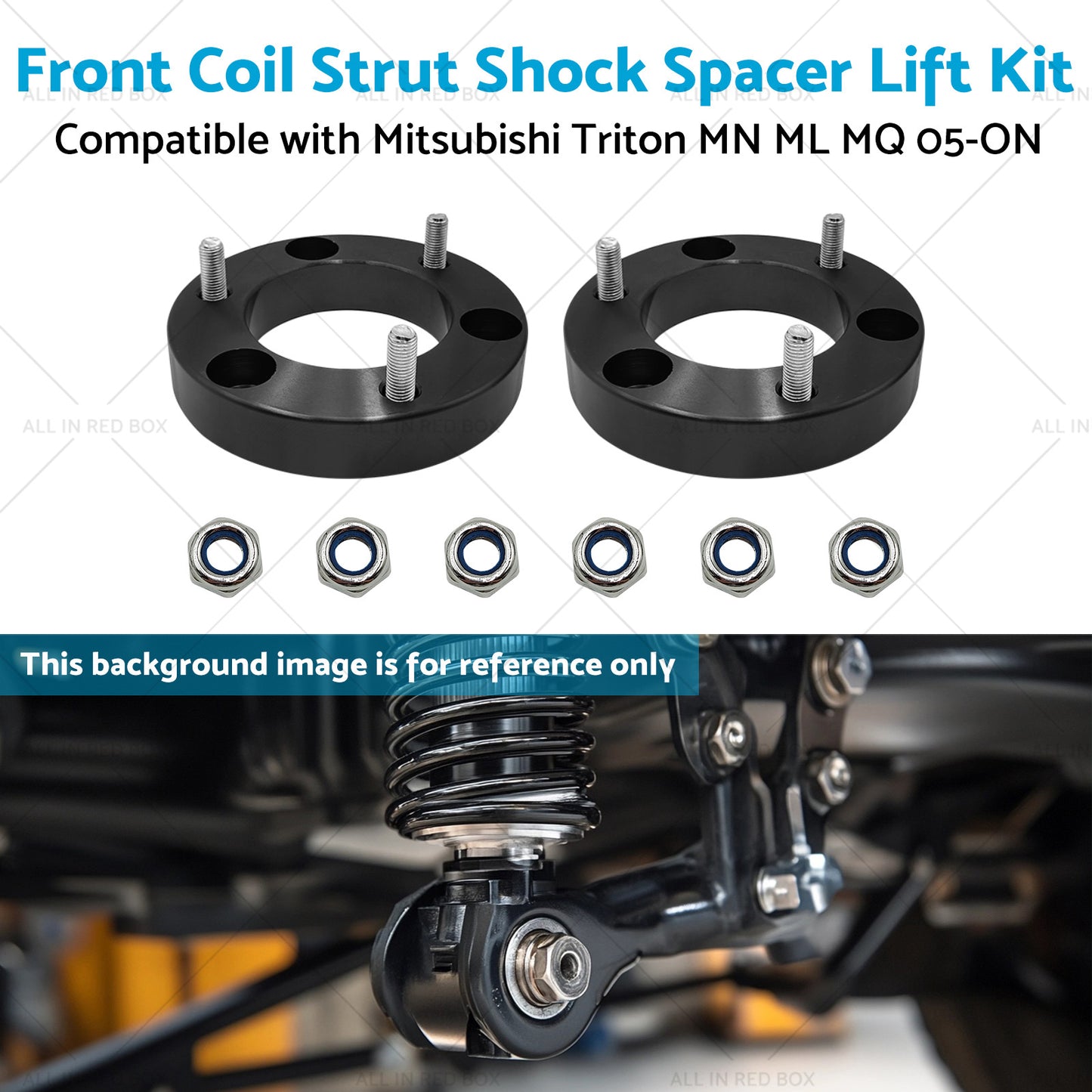 25mm Front Coil Spacer Kit Suitable For Mitsubishi Triton MN ML MQ 2005-ON