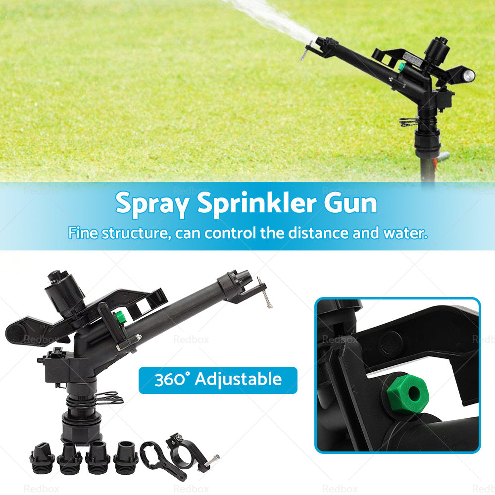 DN40 Impact Sprinkler Spray Gun Sprinkler Head w or 5 Spray Nozzles Irrigation