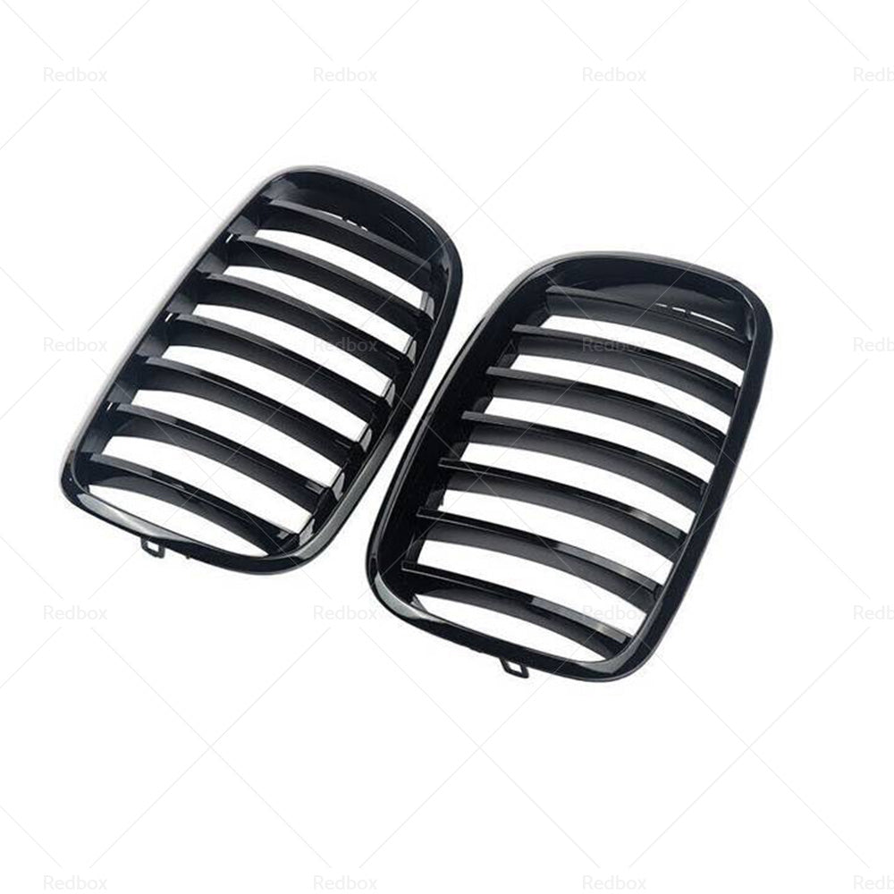 Front Bumper Kidney Grill Grille Gloss Suitable For BMW E70 X5 E71 X6 2007-2013
