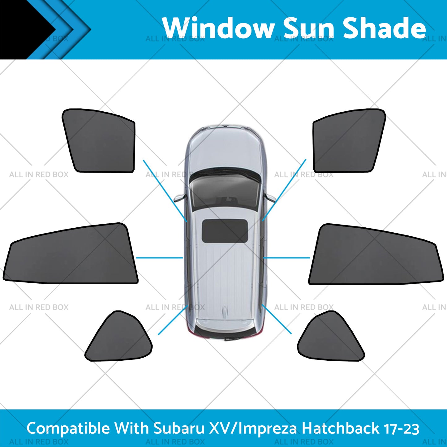 {{ Magnetic Car Window Sun Shades Suitable for Subaru XV/Impreza 2017-2023 }} - Buy Car Parts Online at {{ Kaka Auto Parts }}.