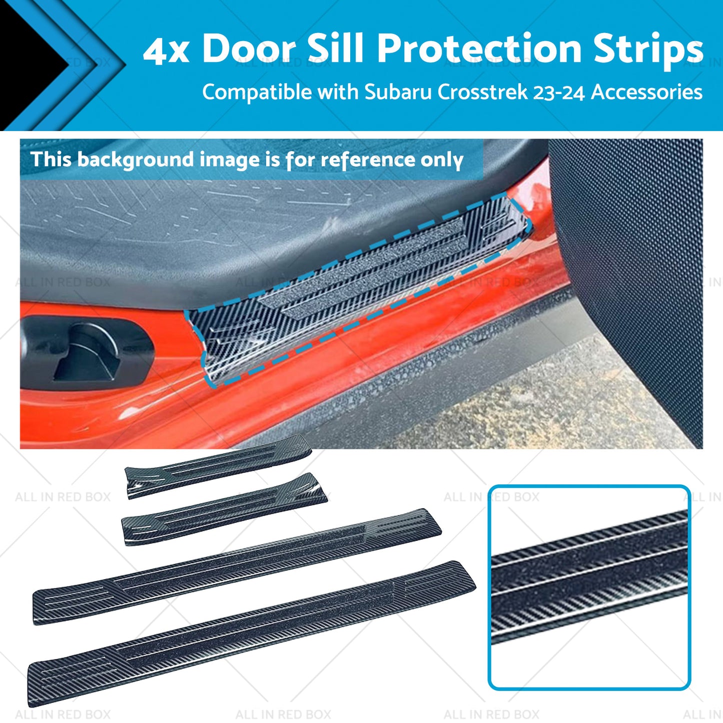 {{ 4PCS Door Sill Protection Strips Suitable for Subaru Crosstrek 23-24 Accessories }} - Buy Car Parts Online at {{ Kaka Auto Parts }}.