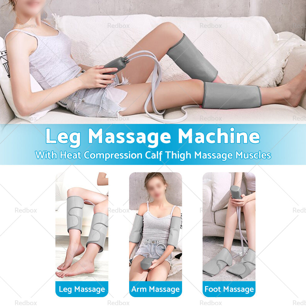 Leg and Foot Massager With Heat Compression Calf Thigh Massage Muscles Relax Wraps