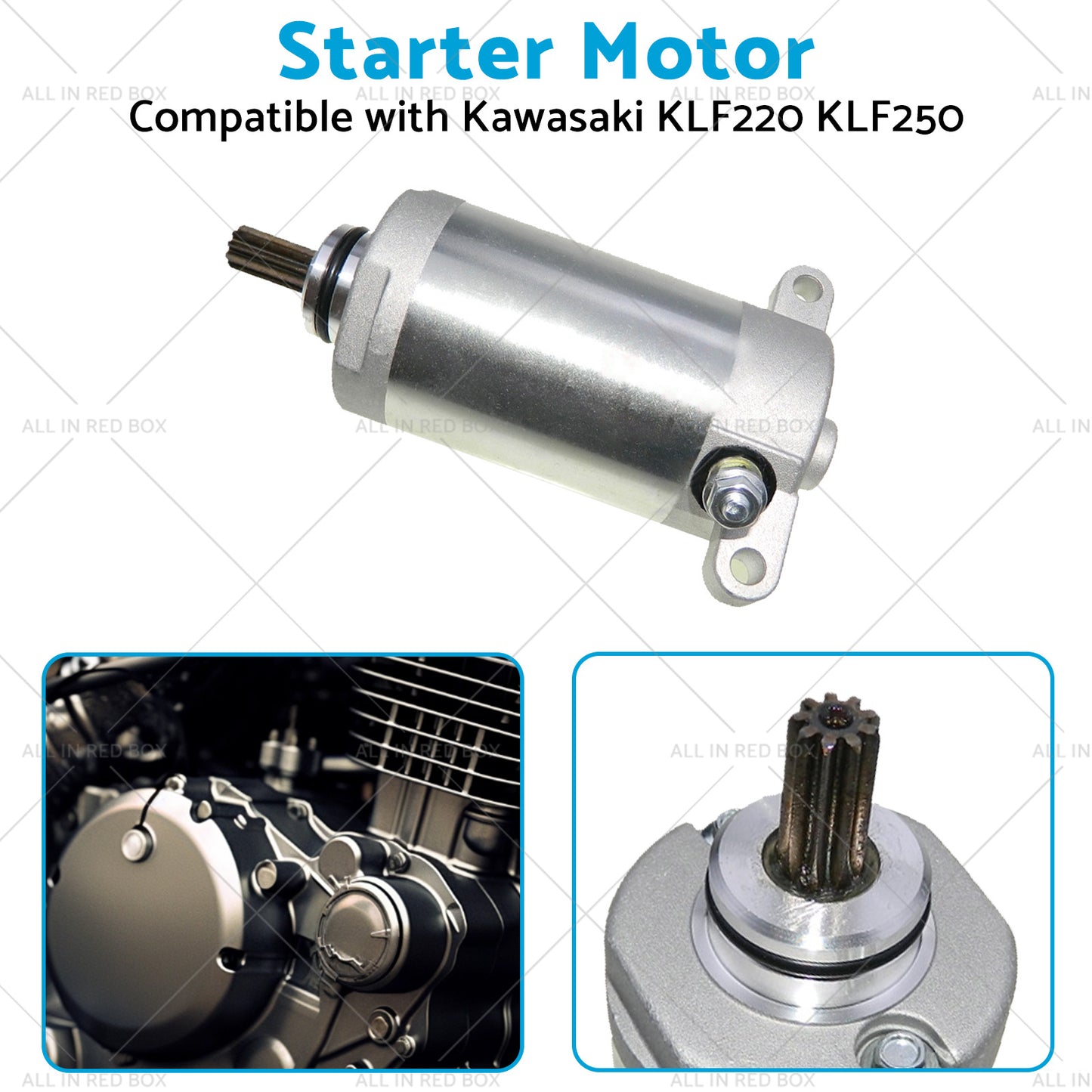 {{ Starter Suitable Kawasaki KLF220 KLF250 Bayou 220 250 88-11 21163-1130 KA-104 }} - Buy Car Parts Online at {{ Kaka Auto Parts }}.
