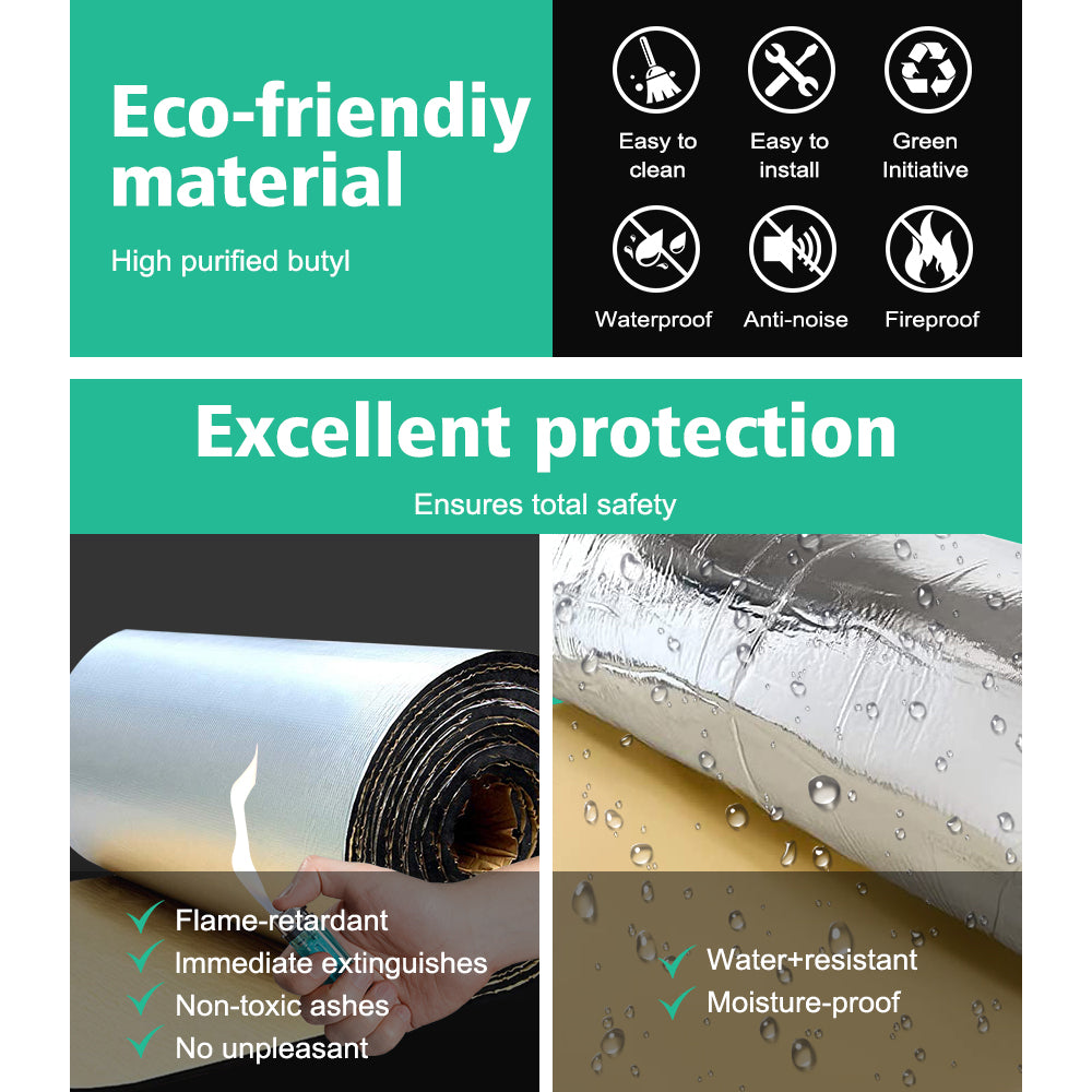 Car Butyl Rubber Sound Deadener Proofing Roll Insulation Self Adhesive