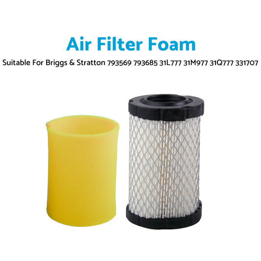 Air Filter Foam Suitable For Briggs and Stratton 793569 31L777 31M977 31Q777 331707