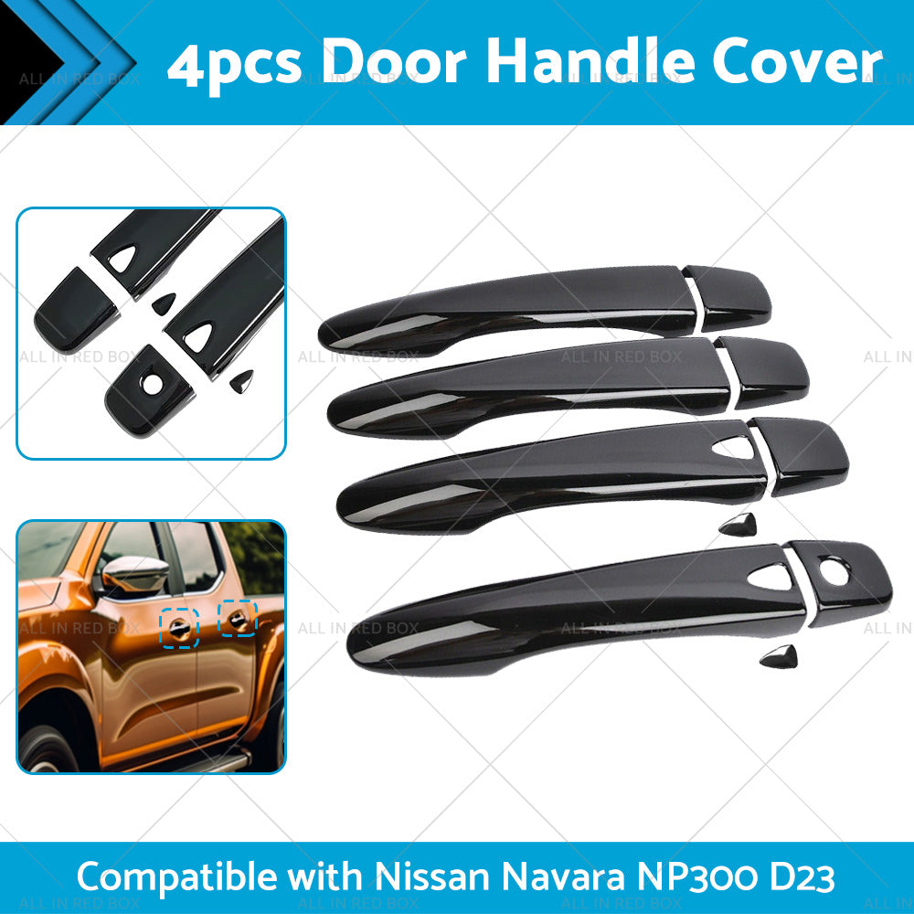 {{ 4PCS Black Door Handle Cover Suitable for Nissan Navara NP300 D23 2015-Onwards }} - Buy Car Parts Online at {{ Kaka Auto Parts }}.