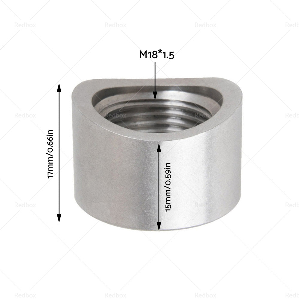{{ 2PCS O2 Oxygen Sensor Curve Notched Nut Bung 304 Stainless Steel M18 X 1. 5 }} - Buy Car Parts Online at {{ Kaka Auto Parts }}.