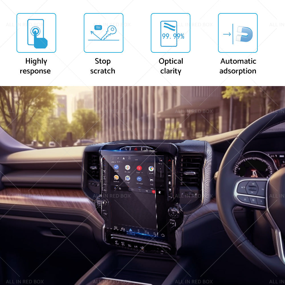 {{ Car Touch Screen Protector Tempered Glass Film 12inch Suitable For RAM 1500 20-22 }} - Buy Car Parts Online at {{ Kaka Auto Parts }}.