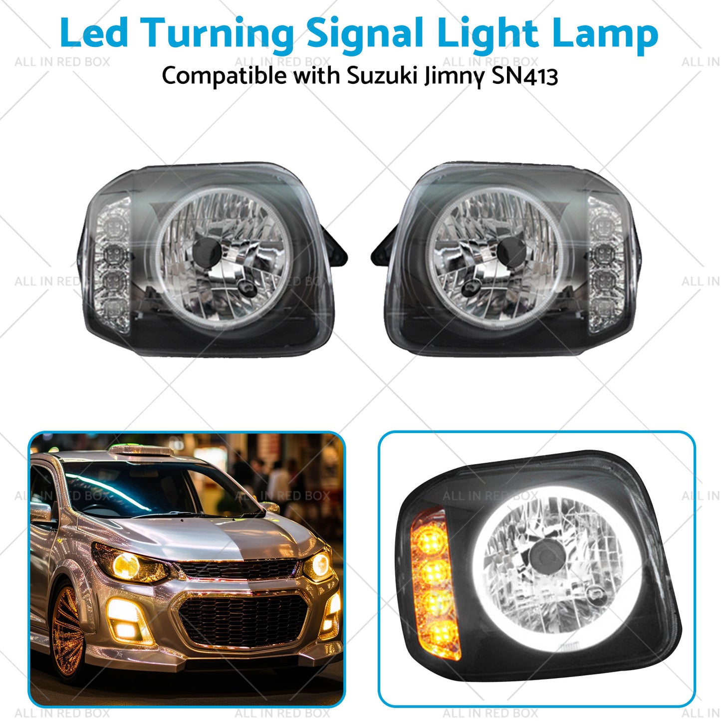 {{ Led Turning Signal Light Lamps Angel Eyes Suitablefor Suzuki Jimny SN413 98-17 }} - Buy Car Parts Online at {{ Kaka Auto Parts }}.