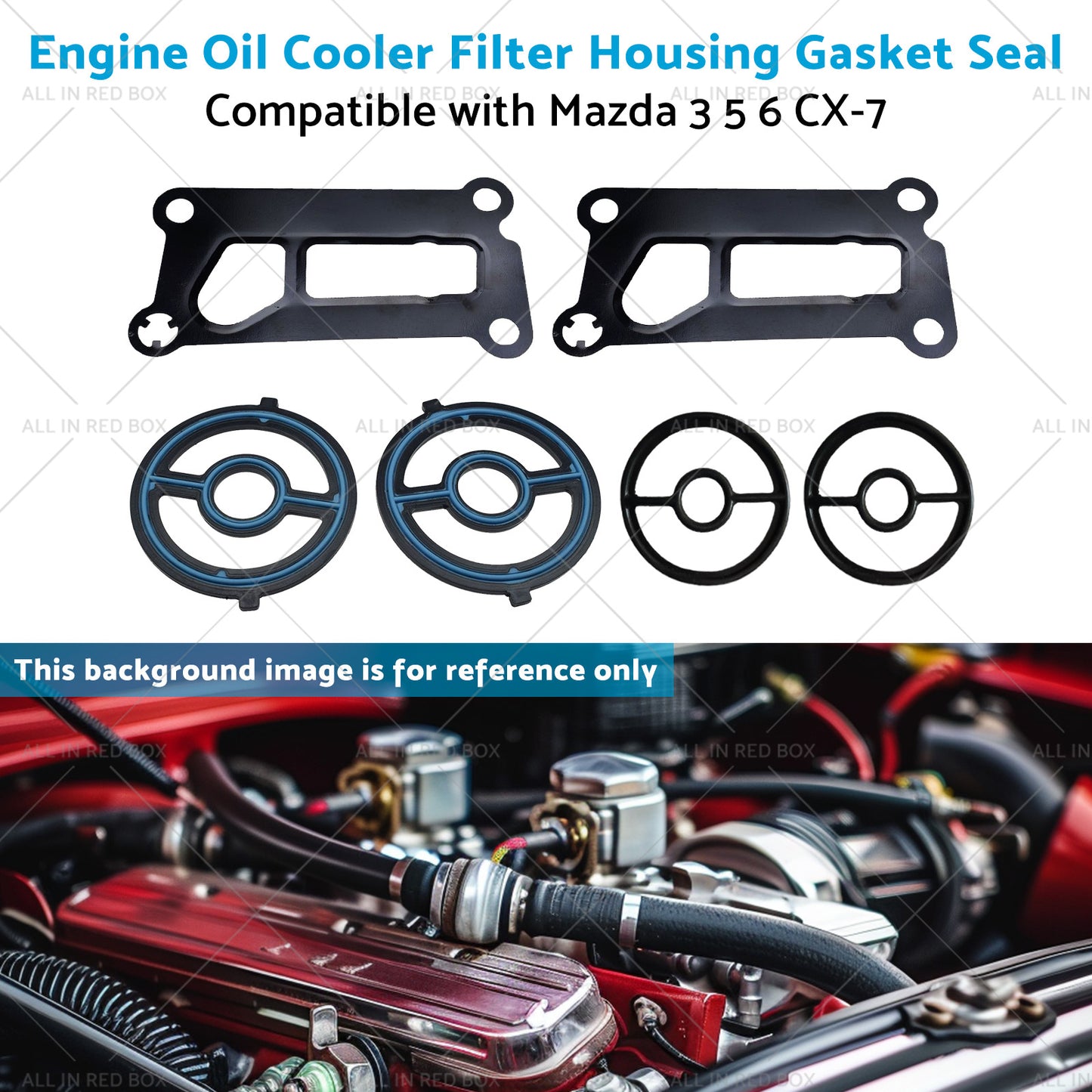 Engine Oil Cooler Filter Housing Gasket Seal Suitable for 2007-2012 Mazda CX-7