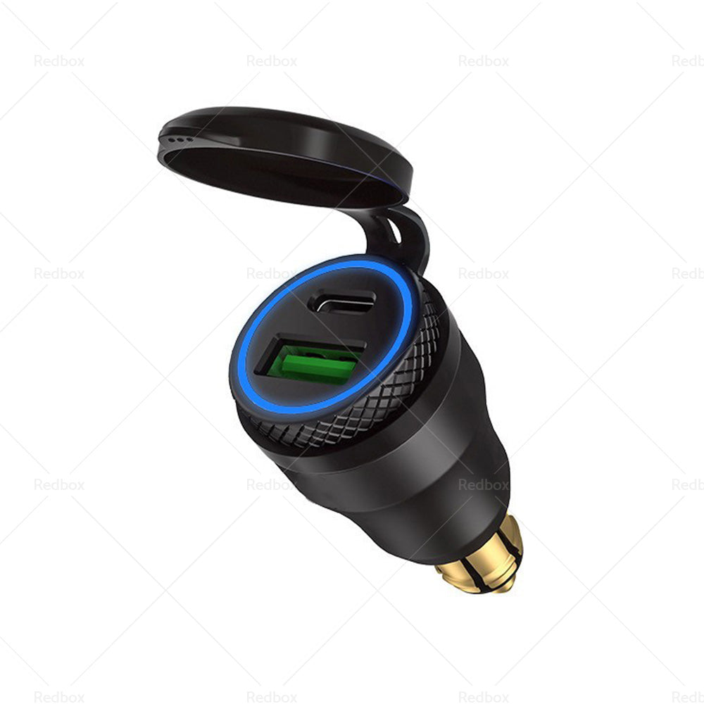 {{ Dual USB Charger Hella DIN Type C Plug Socket Suitable For BMW Ducati Motorcycle }} - Buy Car Parts Online at {{ Kaka Auto Parts }}.
