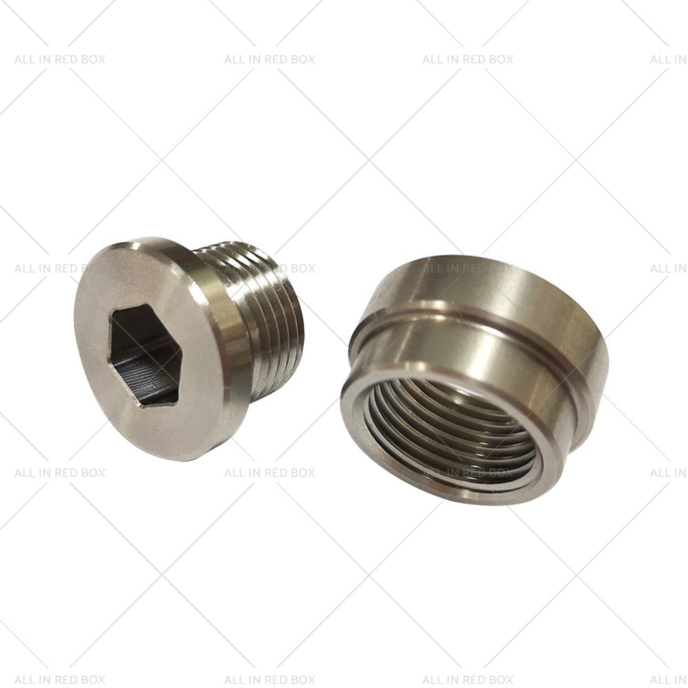 2 SETS O2 Oxygen Sensor Bung Weld On w or Plug and Washer M18x1. 5mm