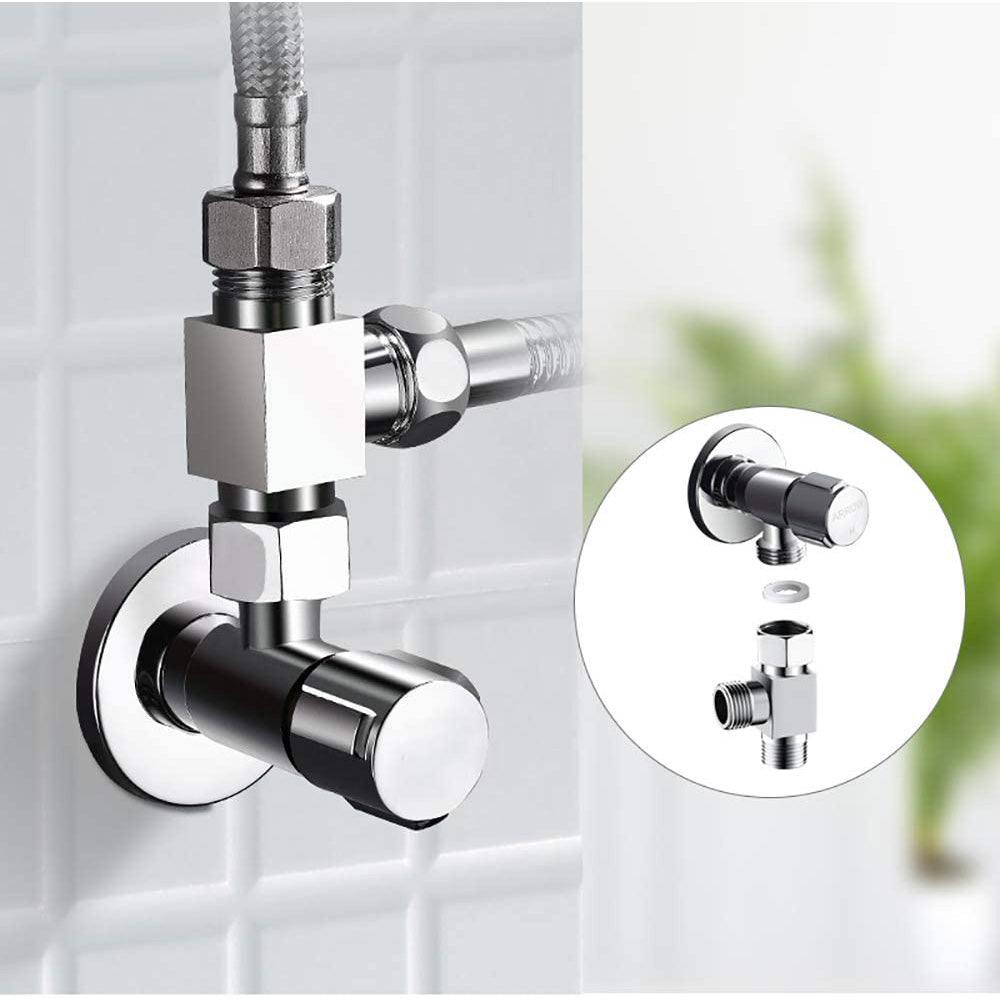 T Connector Toilet Bidet G1/2 3 Way Brass Chrome Diverter T Adapter AU