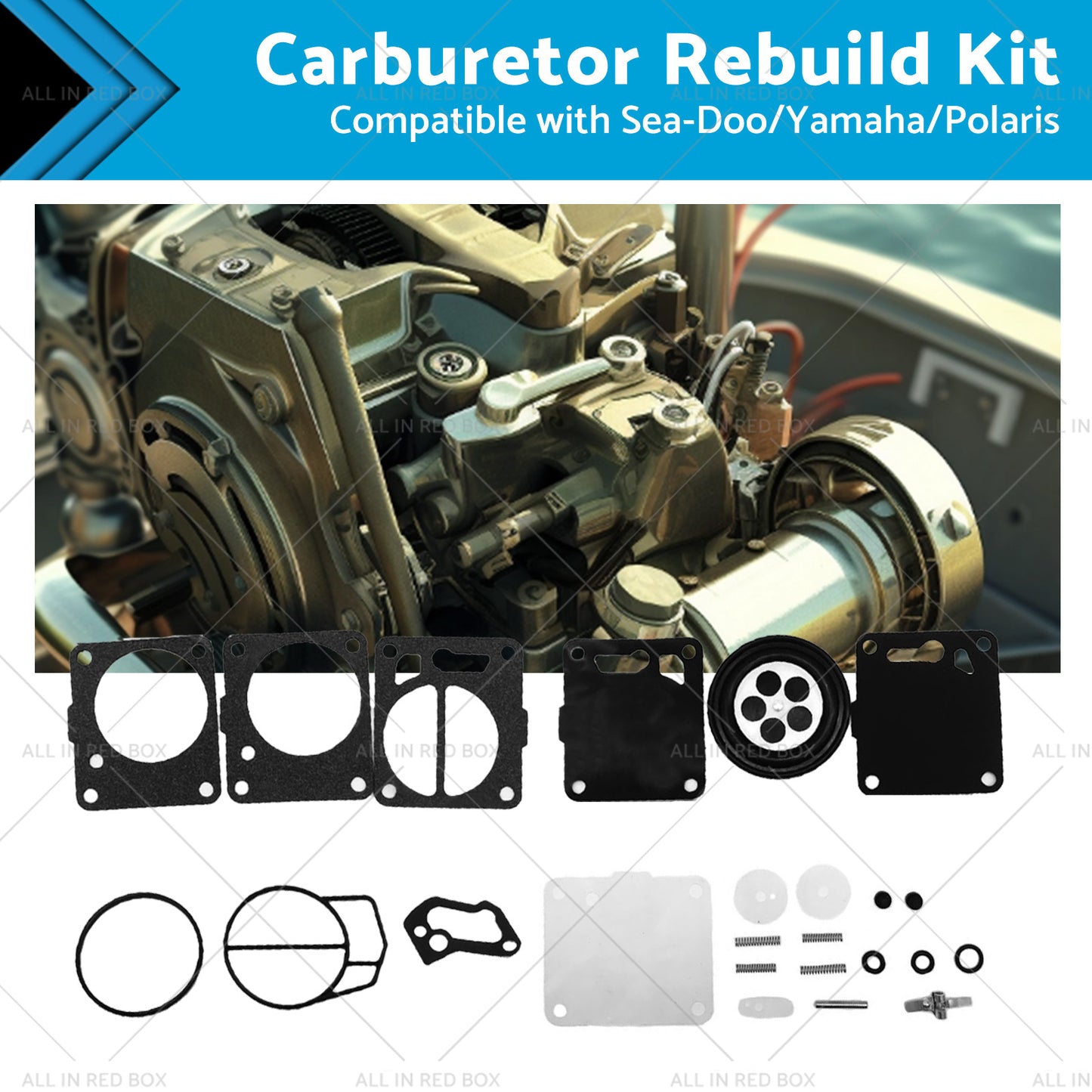 {{ Carburetor Carb Rebuild Repair Jet Kit Suitable Sea-Doo SP SPI SPX HX GS GSI GSX }} - Buy Car Parts Online at {{ Kaka Auto Parts }}.