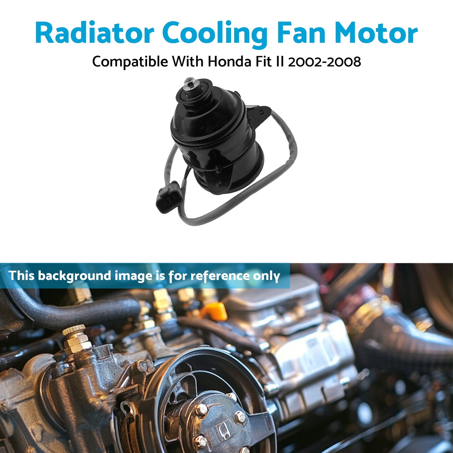 {{ 19030-PWA-J51 Radiator Cooling Fan Motor Suitable for Honda Fit II 2002-2008 }} - Buy Car Parts Online at {{ Kaka Auto Parts }}.