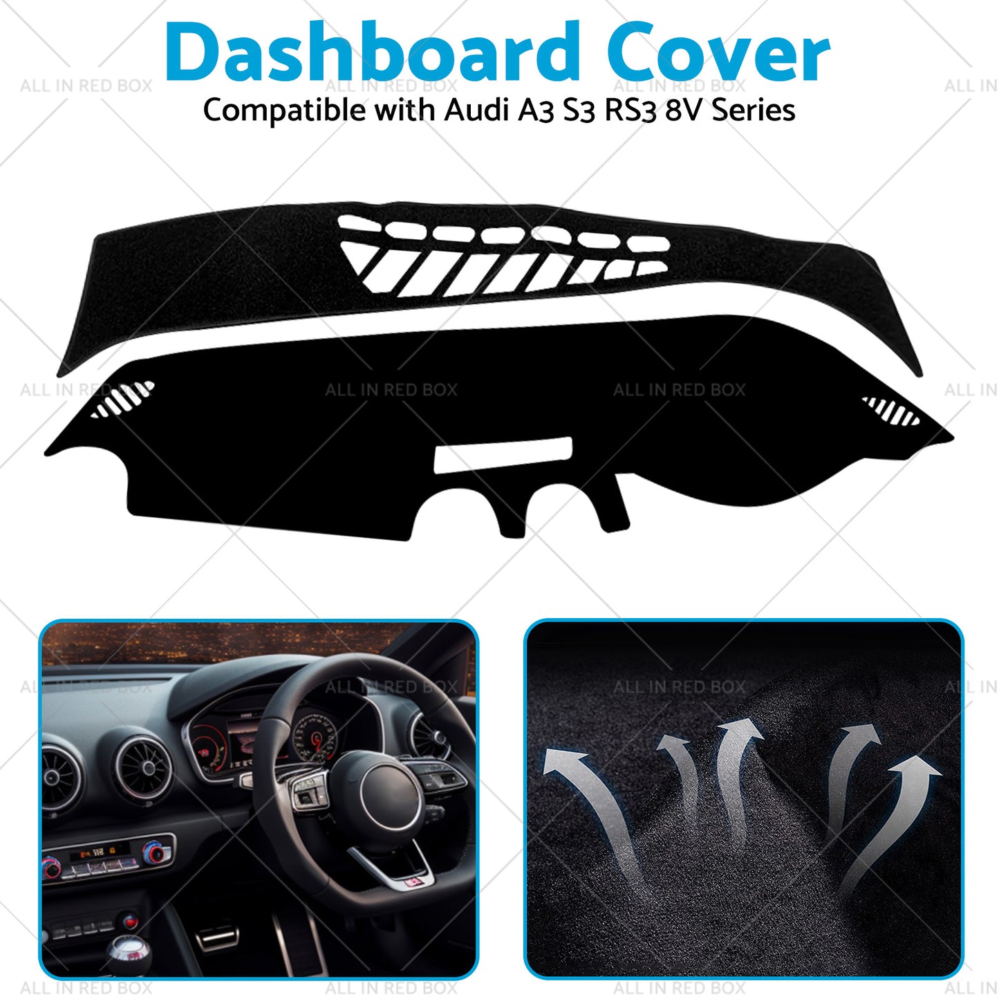 {{ Dash Mat Non-Slip Suitablefor Audi A3 S3 RS3 8V Series 2013-2018 Dashboard Cover }} - Buy Car Parts Online at {{ Kaka Auto Parts }}.