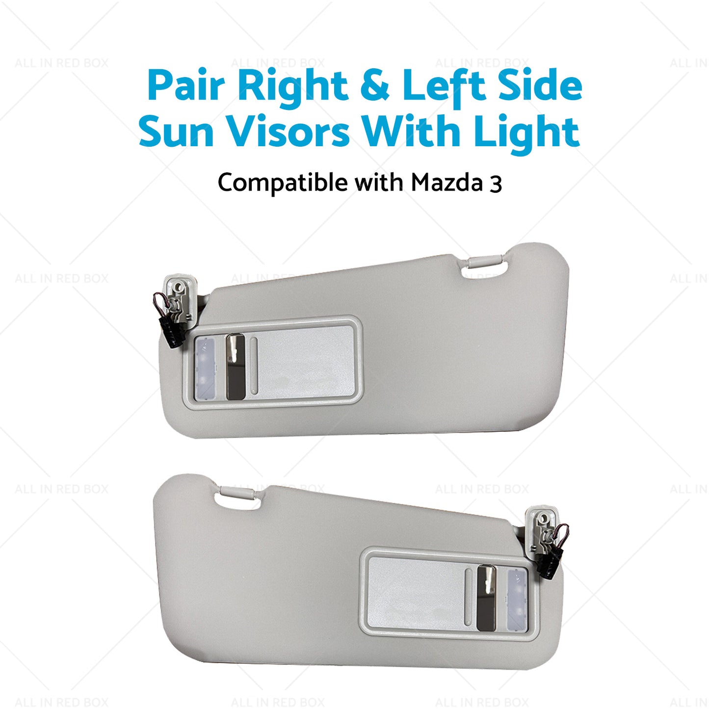 {{ BBM369270C75 2x Right and Left Side Sun Visors With Light Suitable for 10-13 Mazda 3 }} - Buy Car Parts Online at {{ Kaka Auto Parts }}.