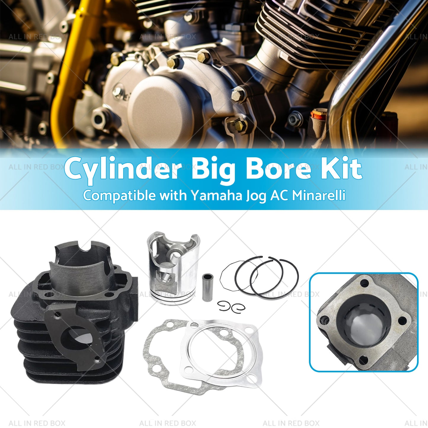 {{ 50mm Cylinder Big Bore Kit Suitable For Yamaha Jog 90cc Minarelli 2 Stroke }} - Buy Car Parts Online at {{ Kaka Auto Parts }}.