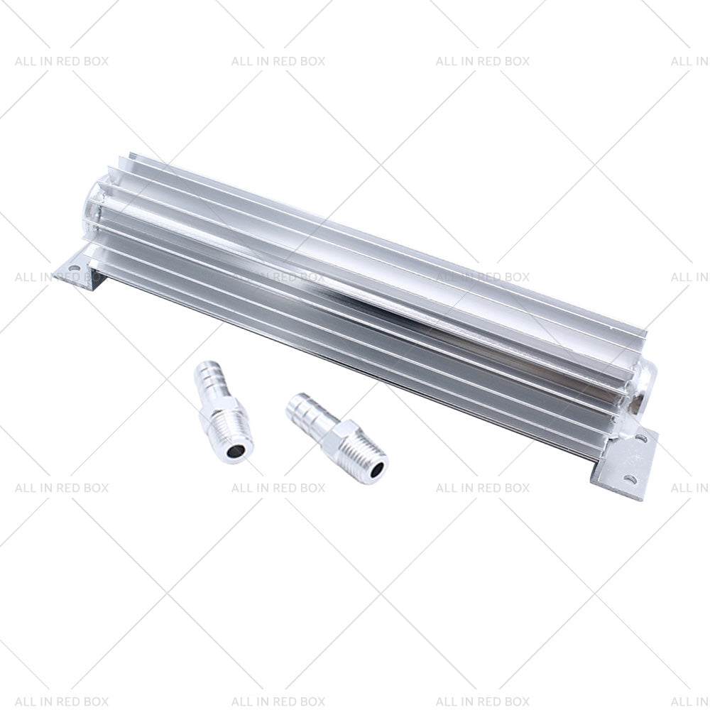 {{ Universal 12'' Aluminum Dual Pass Finned Transmission Oil Cooler W Fittings SL }} - Buy Car Parts Online at {{ Kaka Auto Parts }}.