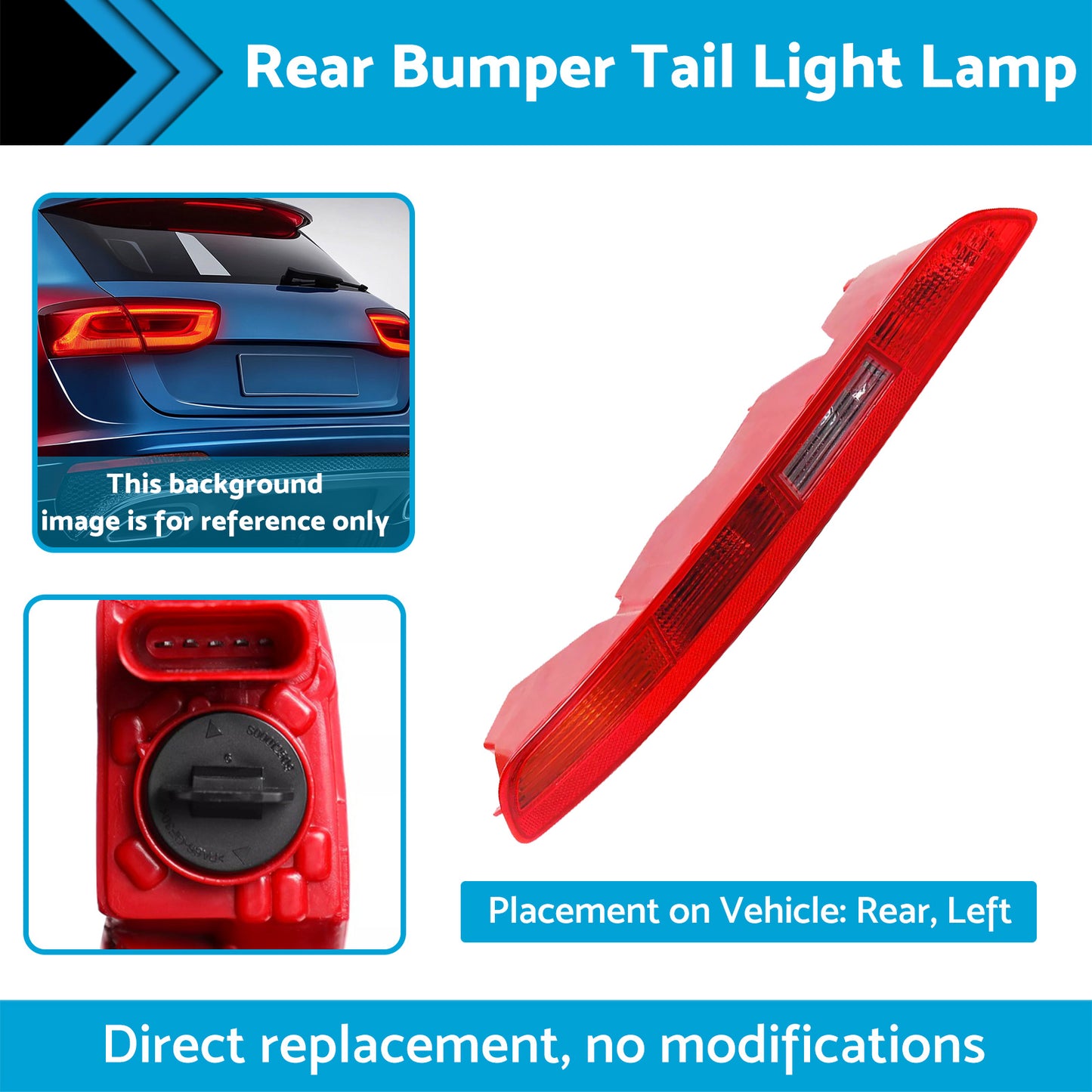 {{ Left Rear Lower Bumper Tail Light Lamp Passenger Side Suitable For Audi Q3 11-15 }} - Buy Car Parts Online at {{ Kaka Auto Parts }}.