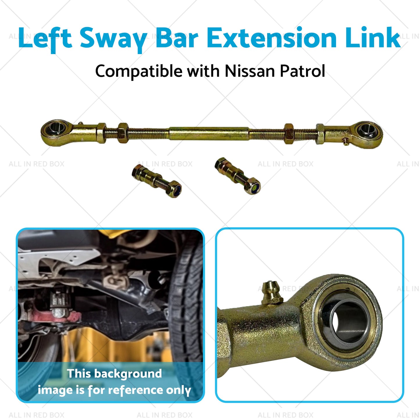 {{ LH Rear Sway Bar Extension Link for 2 inch - 8 inch Suitable for Nissan Patrol GU GQ }} - Buy Car Parts Online at {{ Kaka Auto Parts }}.