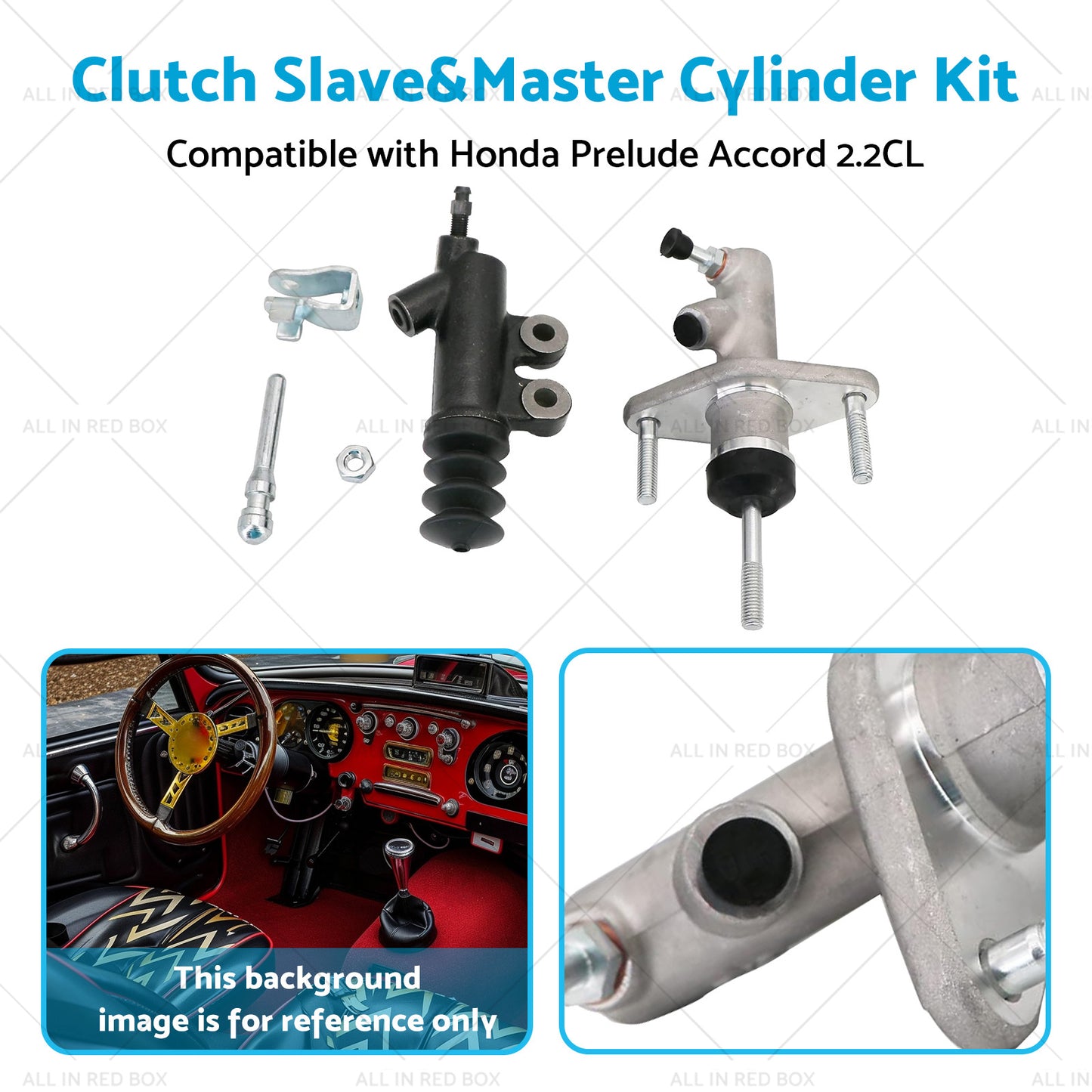 {{ Clutch Slave and Master Cylinder Kit Suitable for 92-01 Honda Prelude Accord 2. 2CL }} - Buy Car Parts Online at {{ Kaka Auto Parts }}.