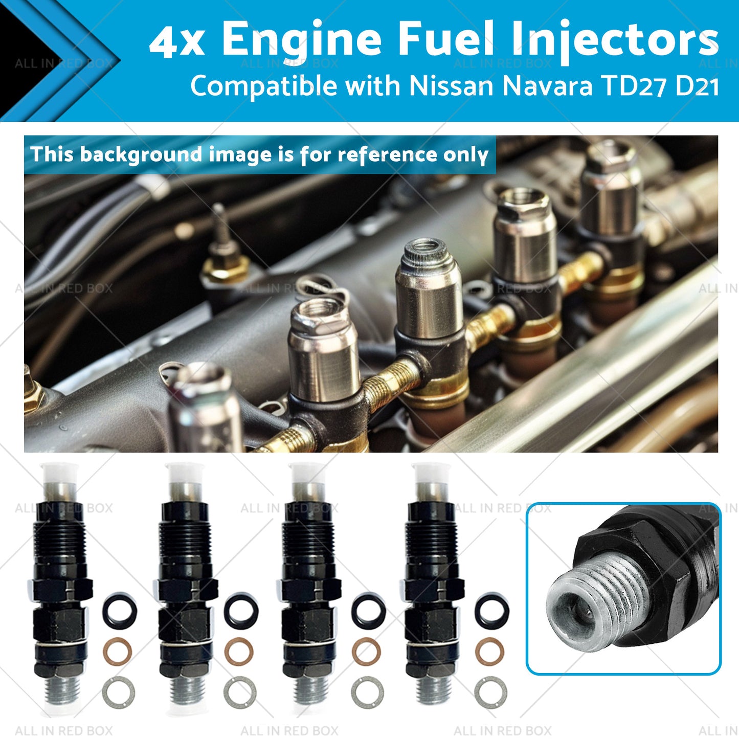 {{ 4x Engine Fuel Injectors Suitable for Nissan Navara TD27 D21 2. 7L 16600-43G23 }} - Buy Car Parts Online at {{ Kaka Auto Parts }}.