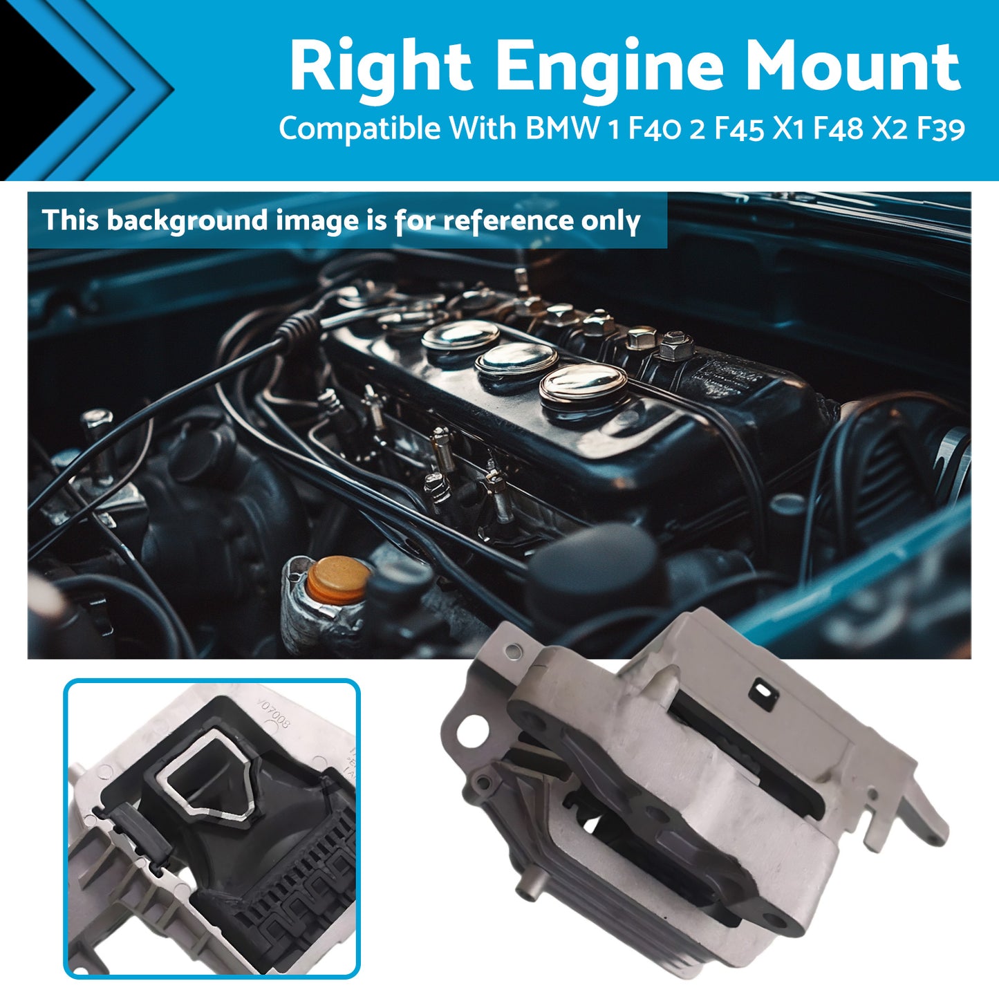 Engine Mount Right Suitable For BMW 1 F40 2 F45 F46 X1 F48 X2 F39 MINI F55 F60