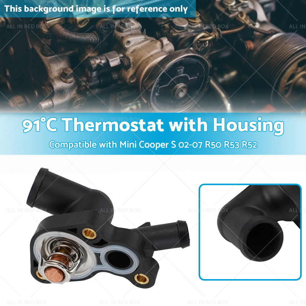 {{ 91隆茫C Thermostat w Housing Suitable for Mini Cooper S R50 R53 R52 11537512733 }} - Buy Car Parts Online at {{ Kaka Auto Parts }}.