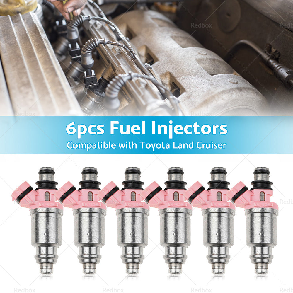 {{ 6X Fuel Injector Suitable For Toyota Landcruiser 1FZ-FE FZJ70 FZJ75 FZJ80 Series }} - Buy Car Parts Online at {{ Kaka Auto Parts }}.