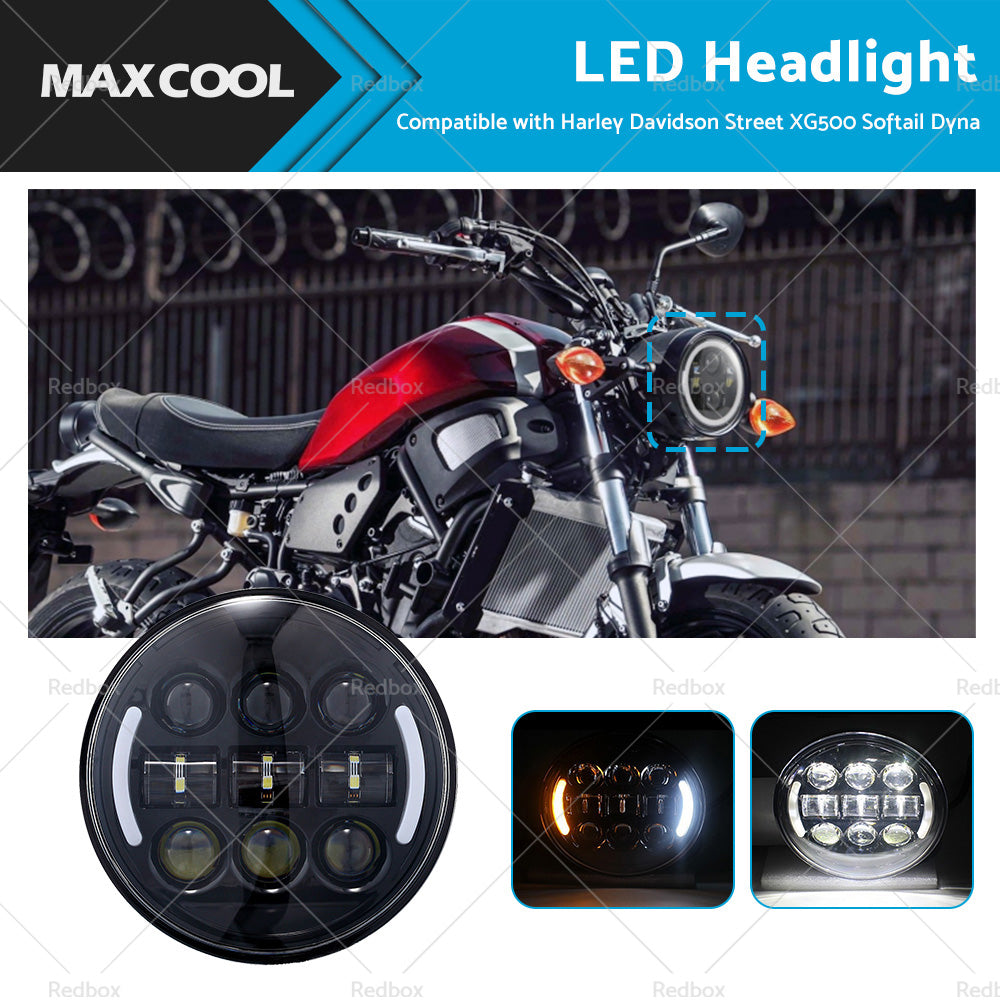 {{ LED Motorcycle Headlight Suitable For Harley Davidson Street XG500 Softail Dyna }} - Buy Car Parts Online at {{ Kaka Auto Parts }}.