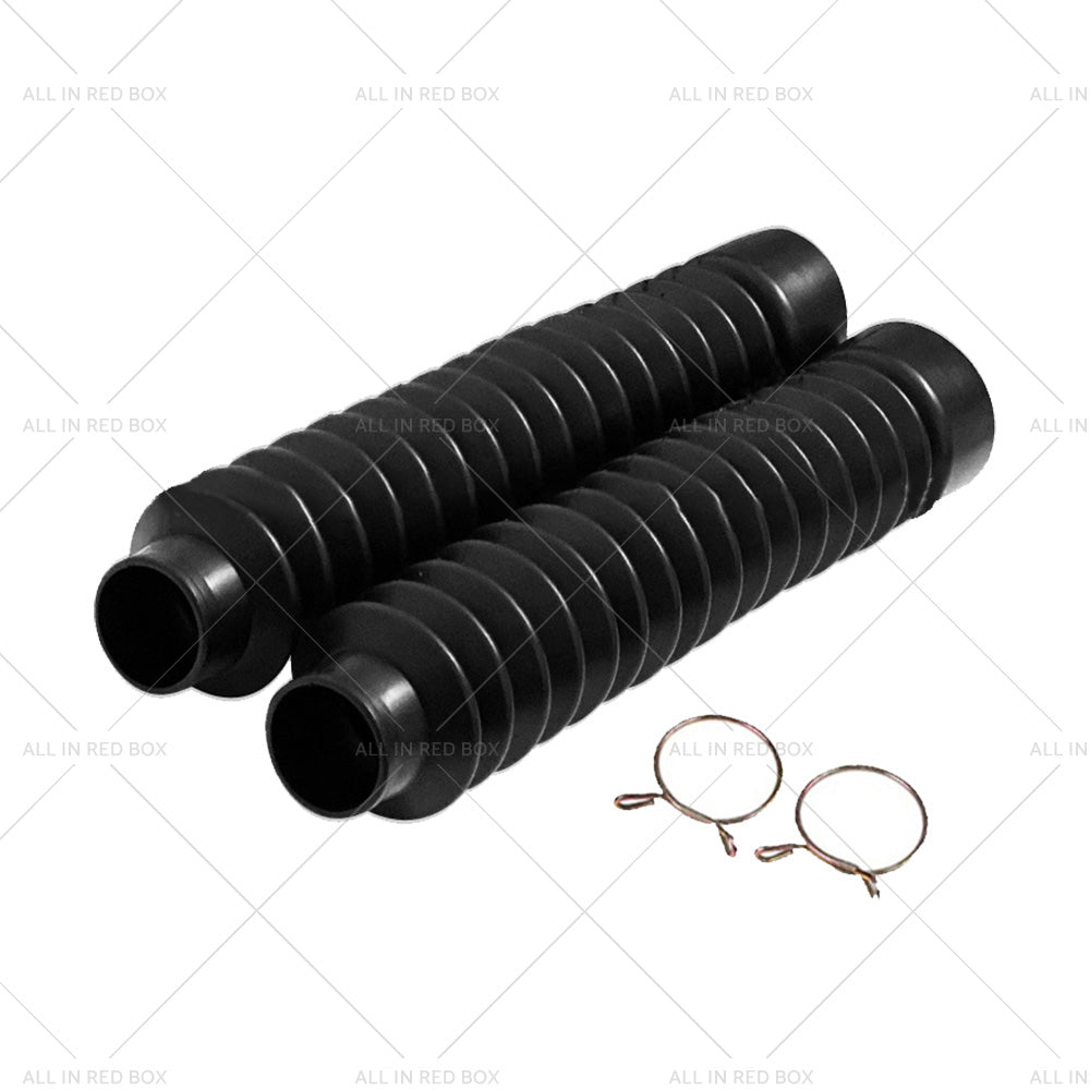 Motorcycle Rubber Front Fork Cover Dust Gaiters Gaitor Boot Shock Absorber Black